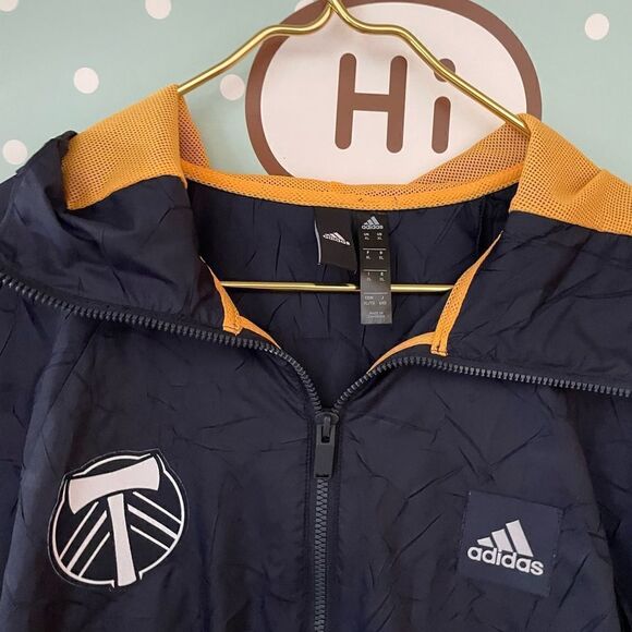 Adidas Timbers Navy and Yellow Windbreaker XL - Picture 8 of 12